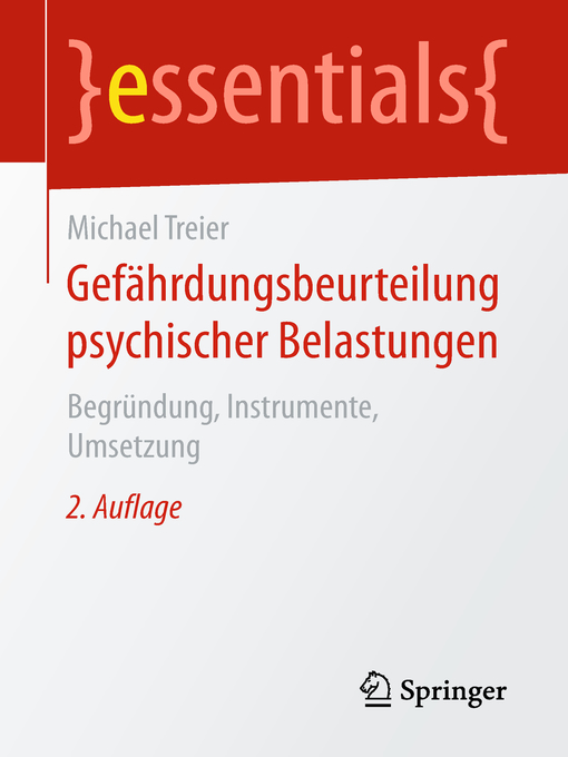 Title details for Gefährdungsbeurteilung psychischer Belastungen by Michael Treier - Available